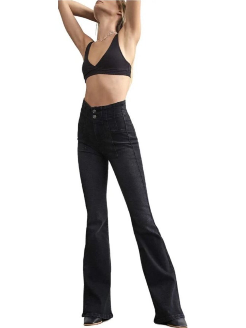 We the Free Jayde Flare Jeans Onyx Size 25